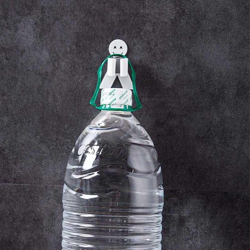 Cartoon doll smiling face mop hook without drilling, bathroom mop rack, storage rack, mop clamp hanging rack Specification image
