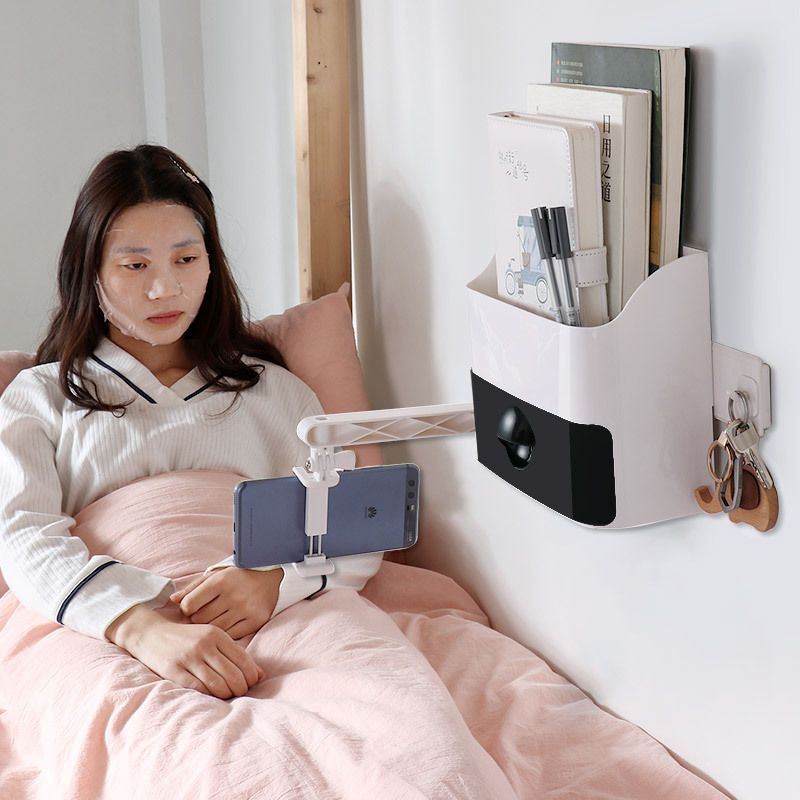 大学生宿舍上铺收纳神器床头墙上置物架寝室床边壁挂式杂物收纳架