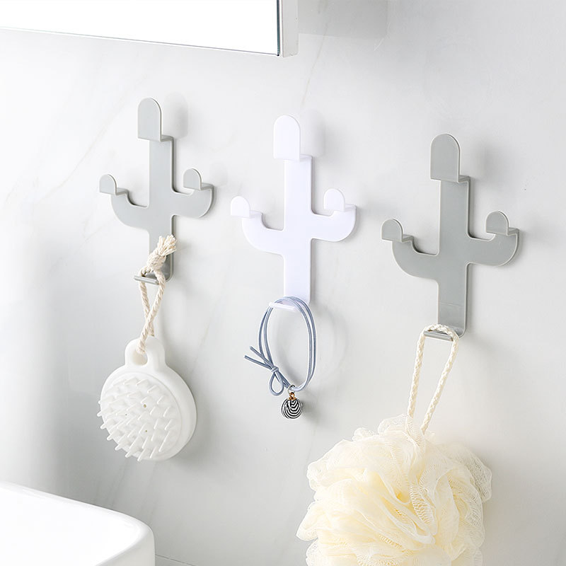 Cactus adhesive hook, kitchen wall hanging small hook, bathroom wall hanging bracket, no trace, strong adhesive hook, no fall Specification image
