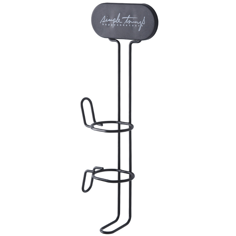 Bathroom wall-mounted curling iron rack, bathroom home hair dryer, curling iron storage rack, wrought iron, no need for drilling Item Picture