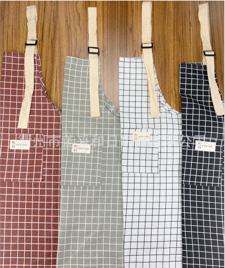 Yiwu quality Korean-style fashionable aprons for girls, cute kitchen aprons, cooking work clothes, coveralls and girders Specification image