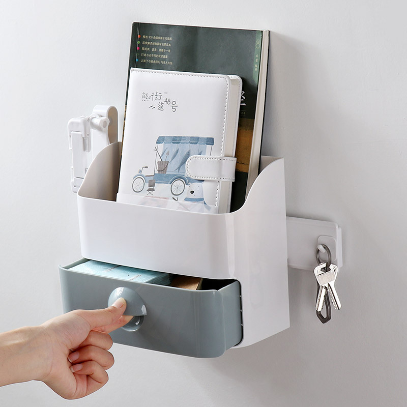 大学生宿舍上铺收纳神器床头墙上置物架寝室床边壁挂式杂物收纳架细节图