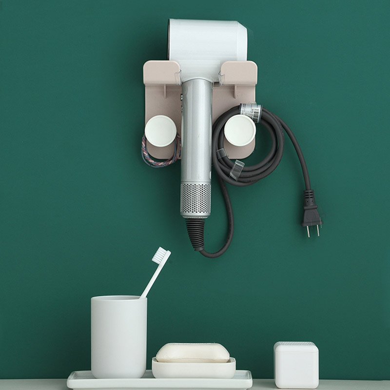 复古多用吹风机架免打孔浴室电吹风挂架家用吹风机收纳架风筒架子