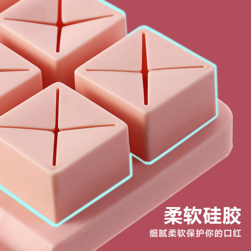 口红收纳格桌面多格梳妆台眉笔唇膏置物架硅胶展示架化妆品收纳盒细节图