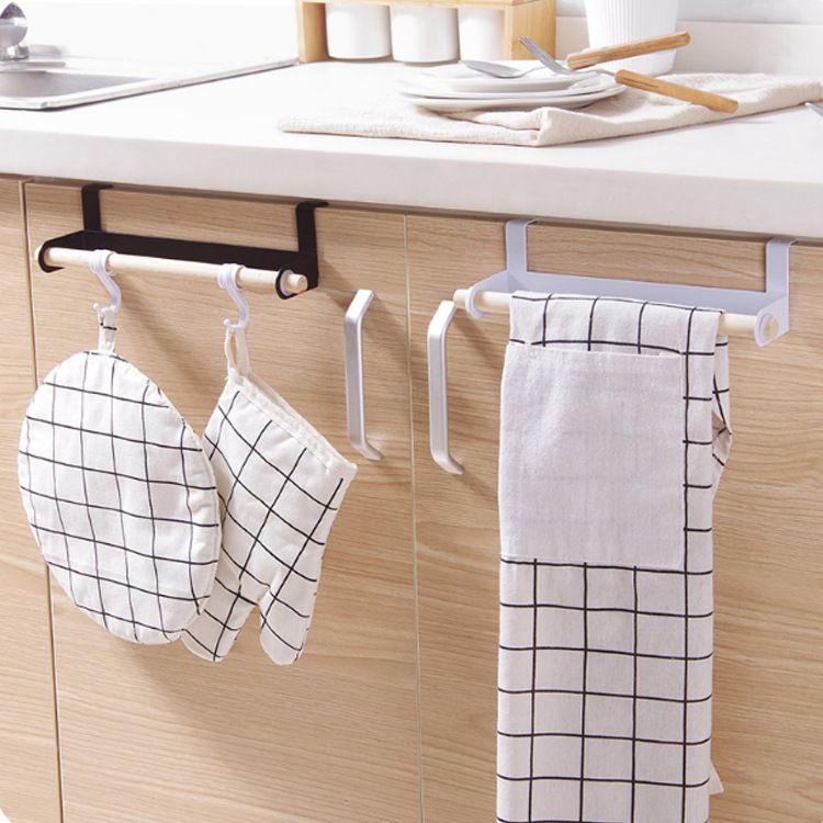 Kitchen multi-purpose towel rack, backdoor towel rack, nail-free and traceless, cabinet rag hanging rack, storage hanging rack