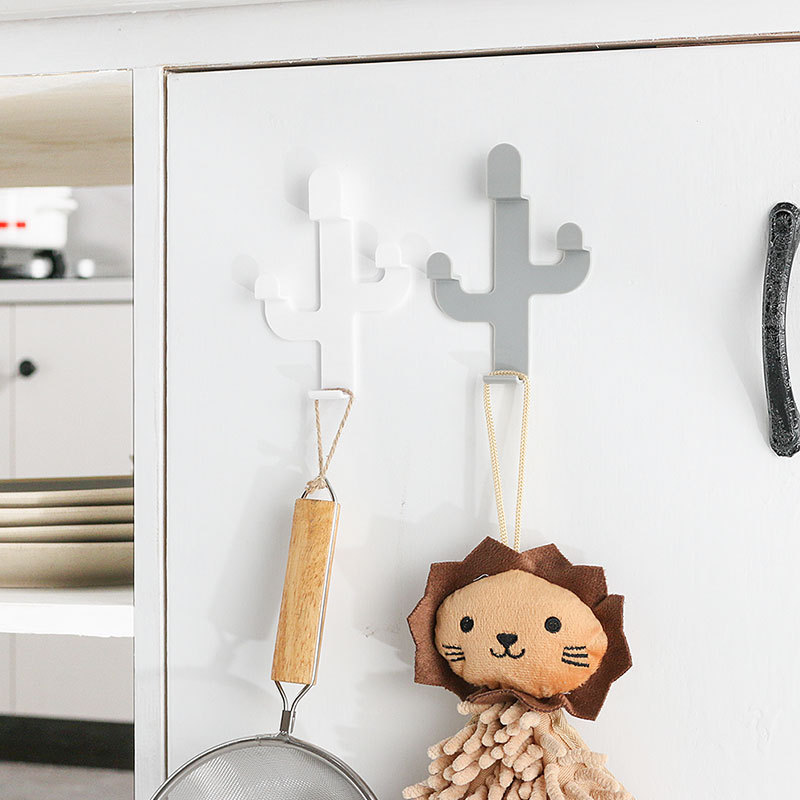 Cactus adhesive hook, kitchen wall hanging small hook, bathroom wall hanging bracket, no trace, strong adhesive hook, no fall details Picture