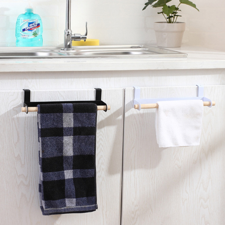 Kitchen multi-purpose towel rack, backdoor towel rack, nail-free and traceless, cabinet rag hanging rack, storage hanging rack Item Picture