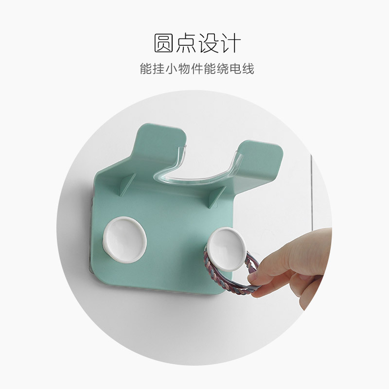 Retro multi-purpose hair dryer stand, no need for drilling, bathroom hair dryer hanging rack, household hair dryer storage rack, air duct rack Application Scenario