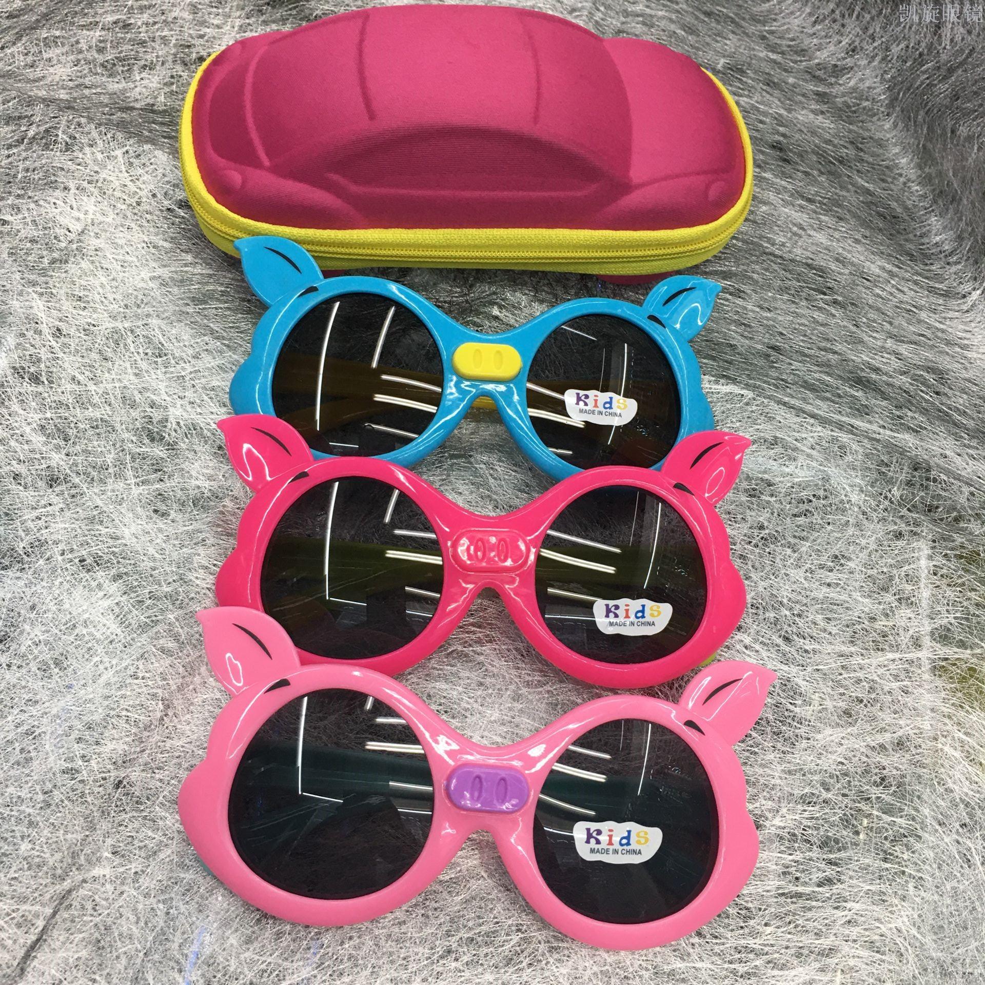 新款卡通图案儿童镜小宝宝彩色可爱眼镜防紫外线墨镜太阳镜现货细节图
