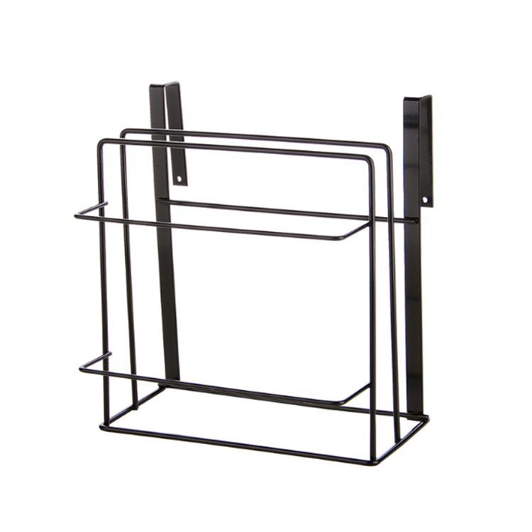Kitchen cabinet wall-mounted cutting board rack, non-drilling iron cutting board hanging rack, household cutting board rack, storage rack and storage rack Item Picture