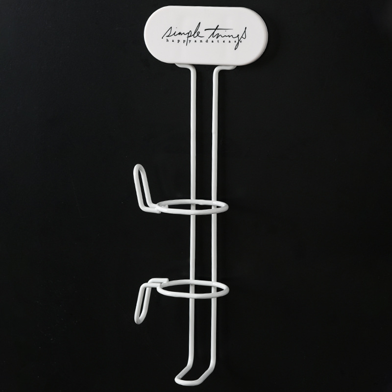 Bathroom wall-mounted curling iron rack, bathroom home hair dryer, curling iron storage rack, wrought iron, no need for drilling details Picture