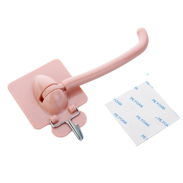 Multi-purpose rotatable double-hook, kitchen and bathroom wall, nail-free adhesive hook, towel hanger, bathroom tissue paper hanger Item Picture