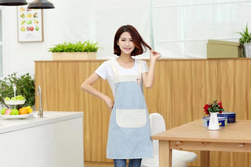Yiwu Haohuo Life Blue Factory Direct Sales Adult aprons for men and women, modern, simple and elegant Specification image