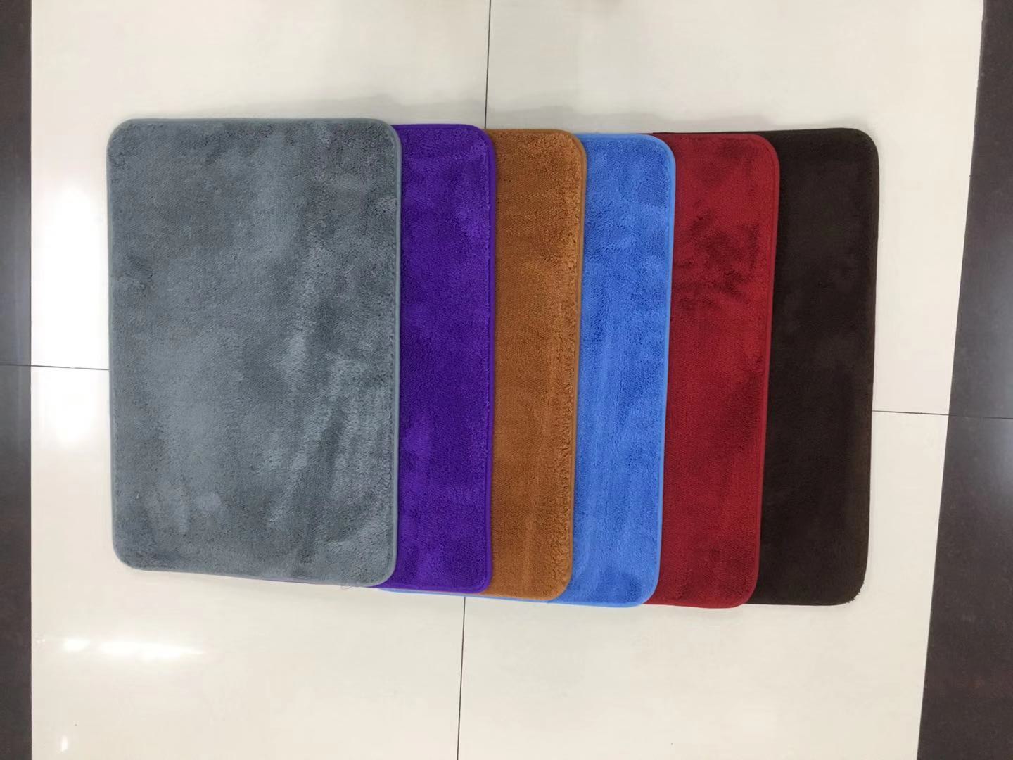 New hot selling points: plastic bottom flat velvet floor mat, water-absorbing and anti-slip mat, plain flat velvet floor mat, door mat, floor mat, household mat details Picture