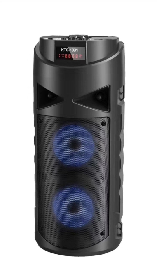 KTS1091 双4寸 支持麦克风，配遥控，蓝牙插卡音响产品图
