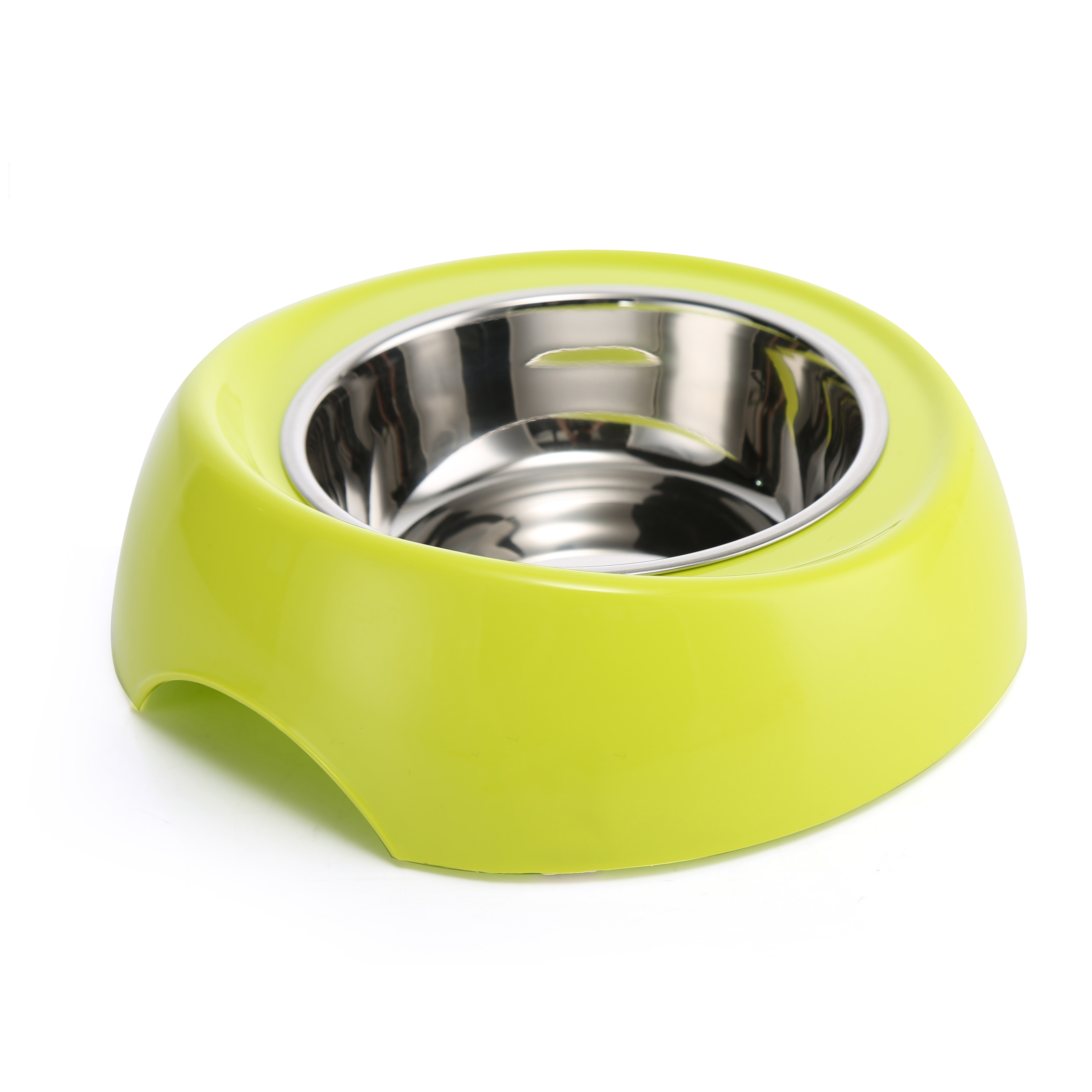 Best-selling pet supplies small wholesale stainless steel 2 in 1 dog food bottom with non-slip dog bowl