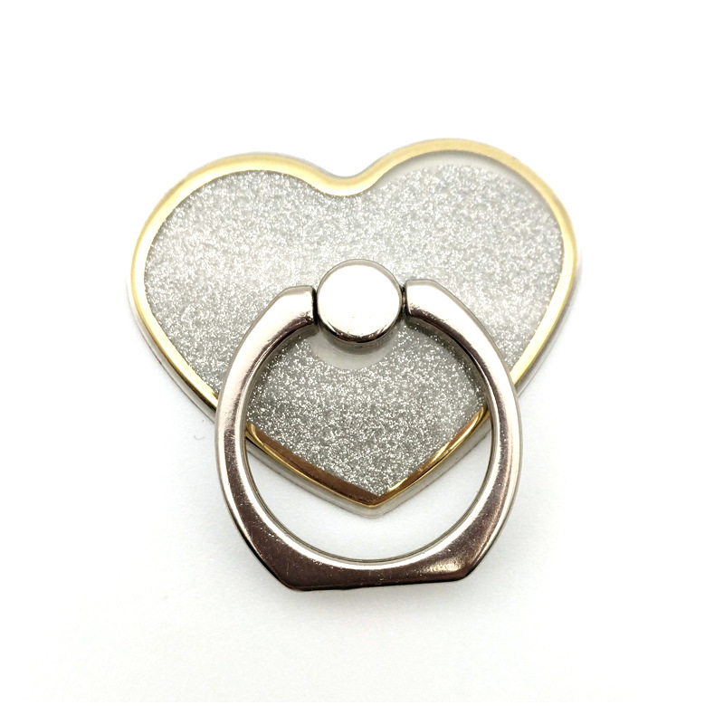 Manufacturers direct sales glitter love mobile phone ring stand anti-loss anti-theft stand ring buckle desktop support stand details Picture