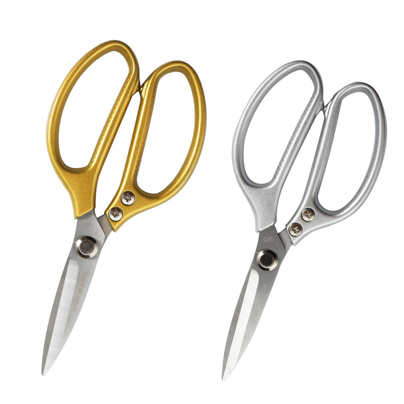 Aluminum alloy handle powerful scissors, stainless steel chicken bone scissors, multi-functional kitchen scissors, household scissors factory direct sales Item Picture