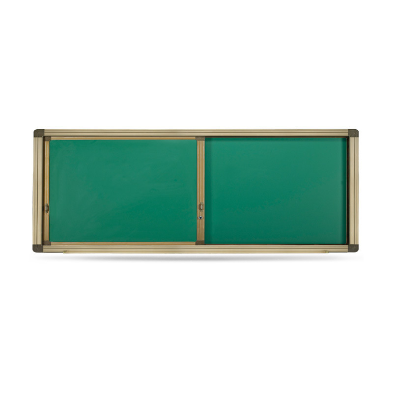 教学黑板 厂家批发定做组合推拉黑板绿白移动活动橱窗板详情图2