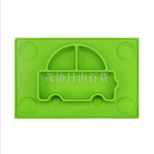 Children's complementary food suction cup bowl bottom sticker Baby plate, infant suction cup type edible silicone compartments, household anti-drop details Picture