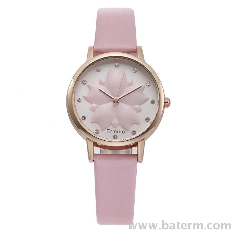 Nueva moda venta caliente 3D impresión diamond strap para mujeres reloj de moda reloj de estudiante details Picture