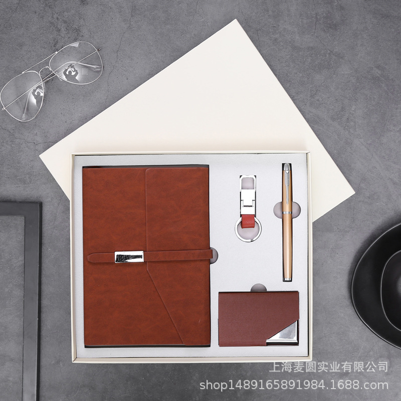 Factory direct sales of notebook business card holder sets, business card holders, signature pens in stock, custom-made notebooks Specification image