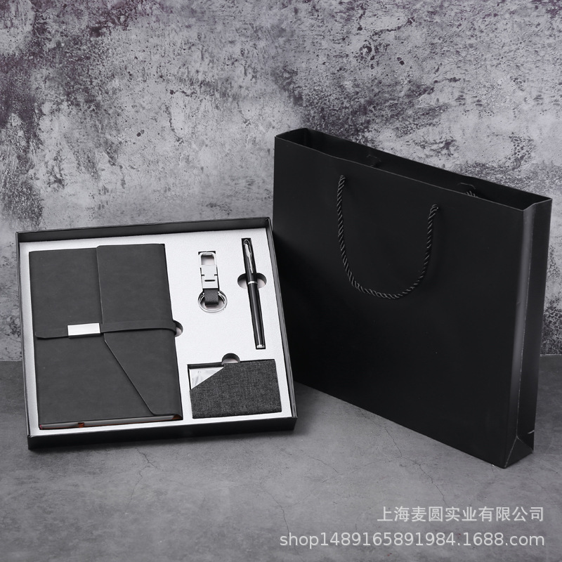 Factory direct sales of notebook business card holder sets, business card holders, signature pens in stock, custom-made notebooks Item Picture