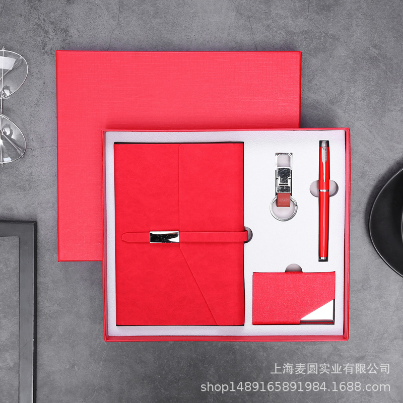 Factory direct sales of notebook business card holder sets, business card holders, signature pens in stock, custom-made notebooks Application Scenario
