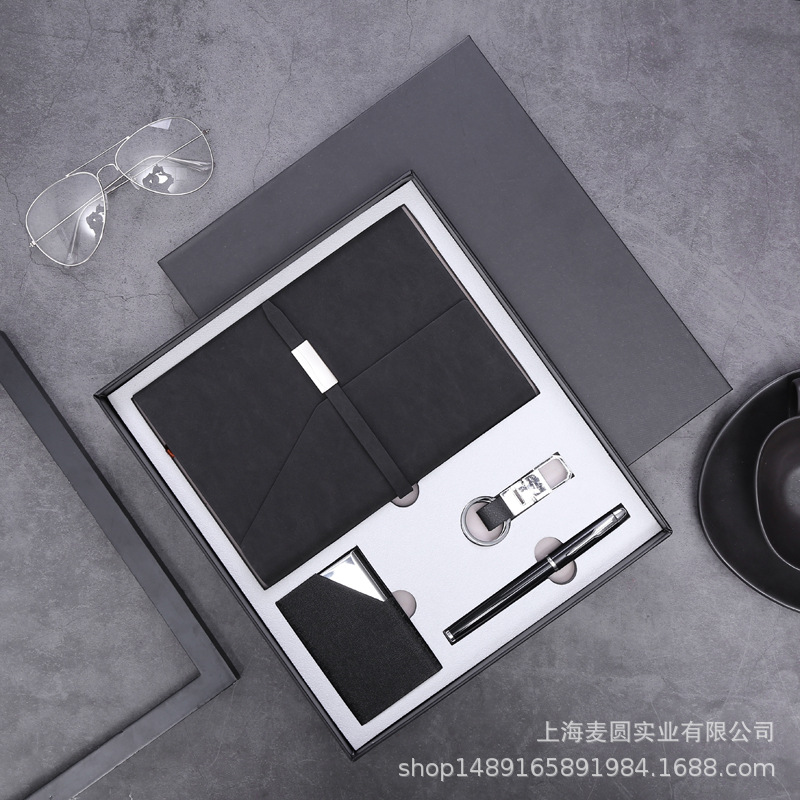 Factory direct sales of notebook business card holder sets, business card holders, signature pens in stock, custom-made notebooks details Picture
