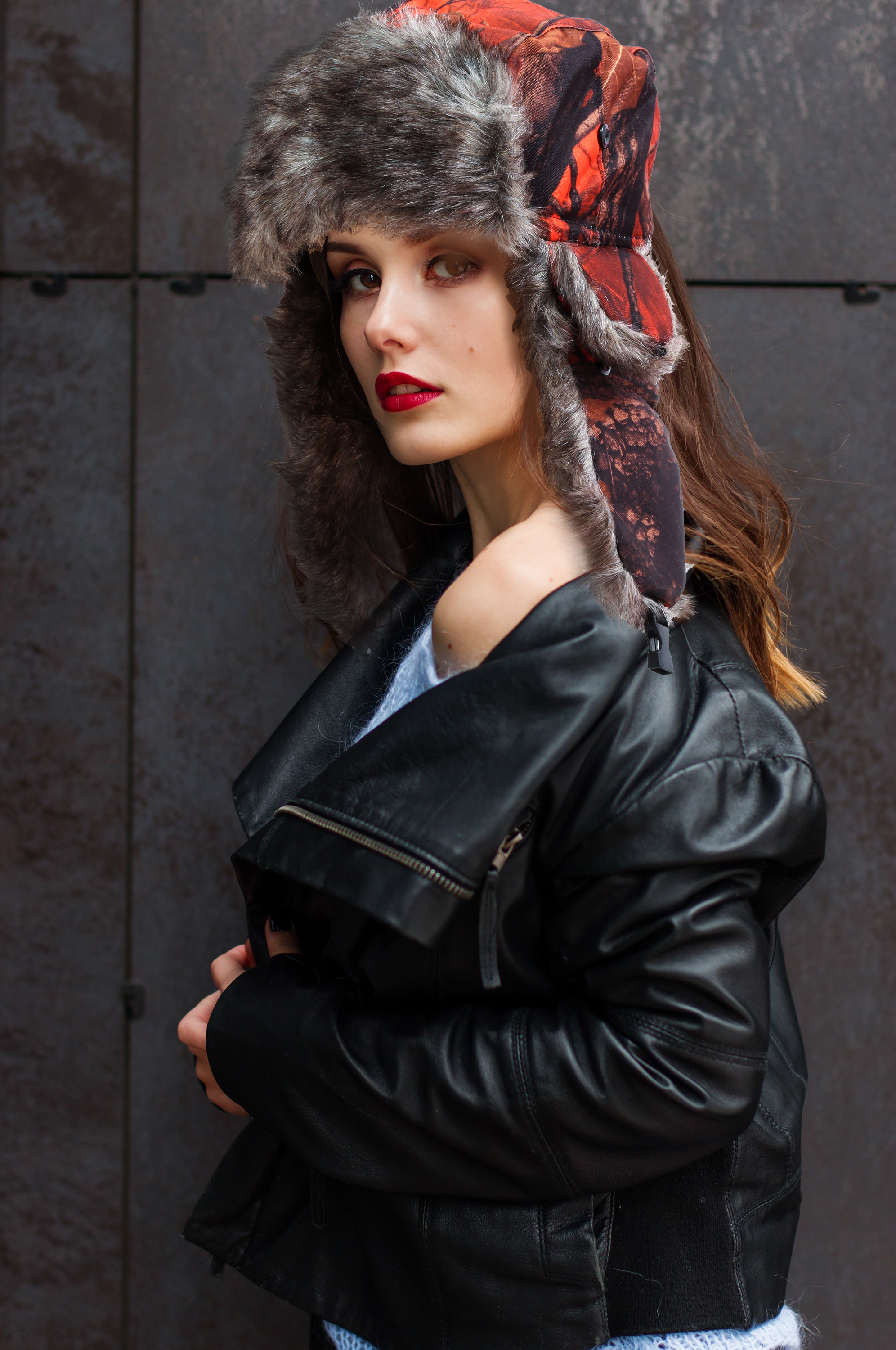 Lei Feng hat, camouflage warm hat, ear-protecting hat, snow hat, flight hat, cycling hat details Picture