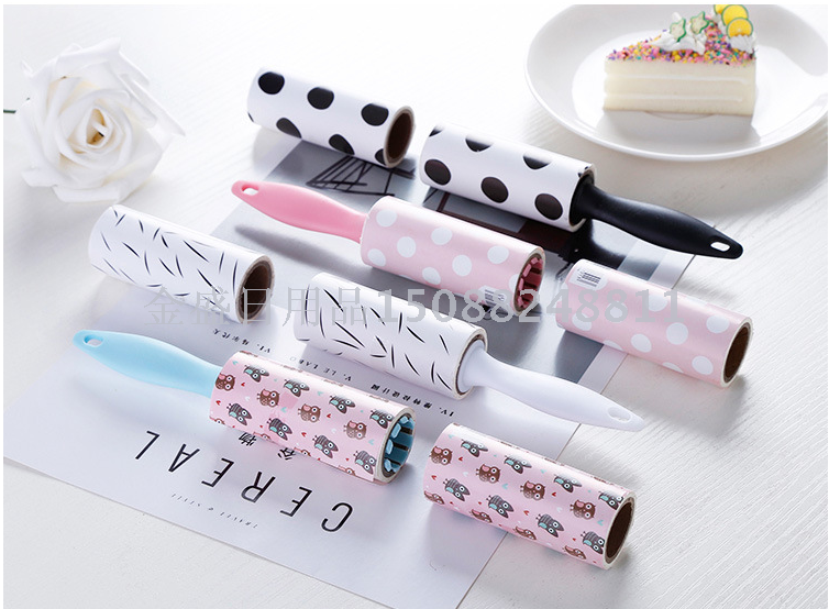 迷你可撕式衣物滚筒粘毛器 粘毛滚除尘纸去衣服灰尘除毛器30撕细节图