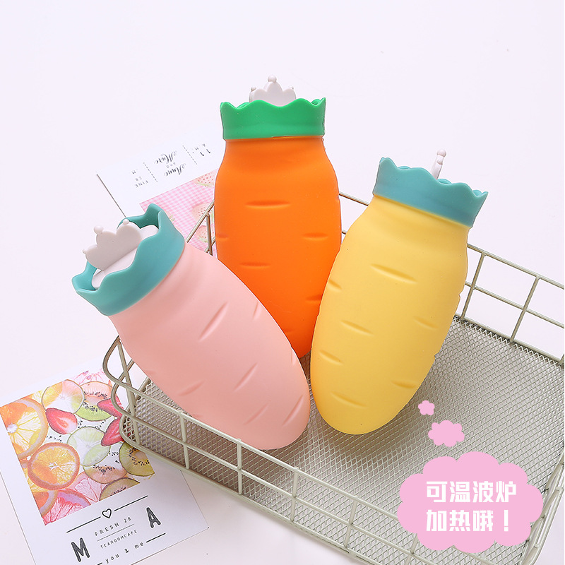 鑫侬新款暖手宝注水胡萝卜热水袋可爱硅胶灌水暖宝宝冬保暖