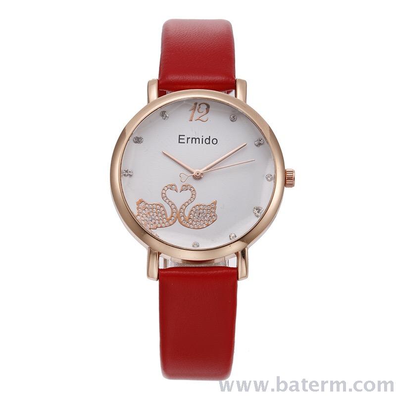 Korean fashion bestsellers, diamond-encrusted double goose strap ladies' fashion watches, student watches Specification image