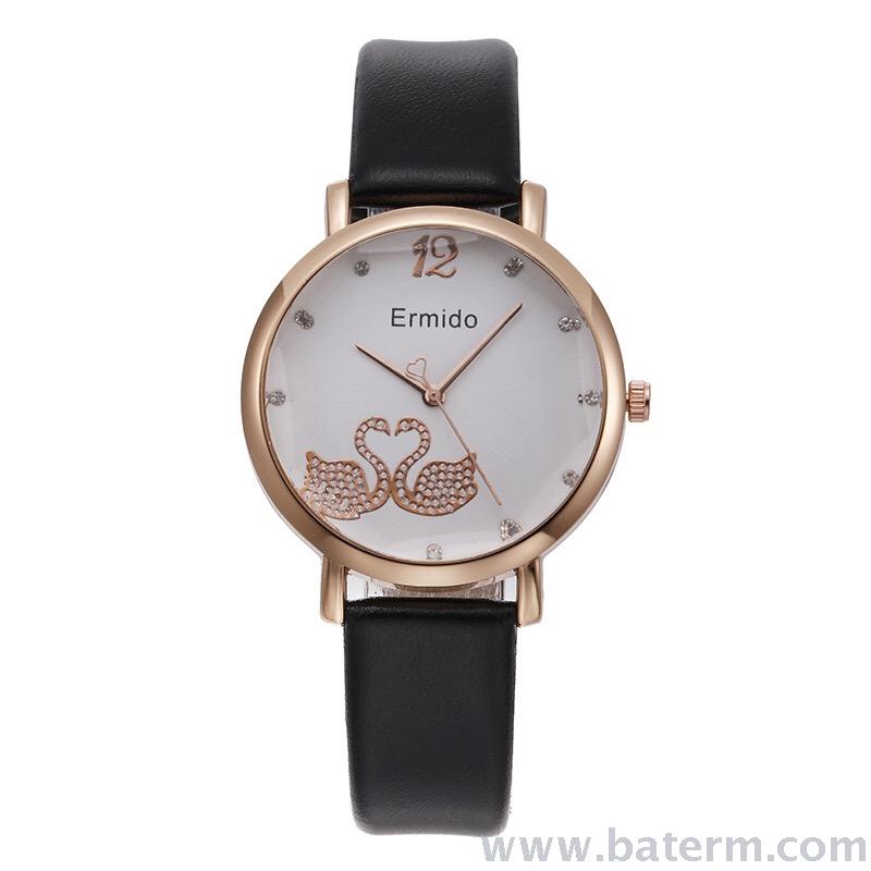 Korean fashion bestsellers, diamond-encrusted double goose strap ladies' fashion watches, student watches Item Picture