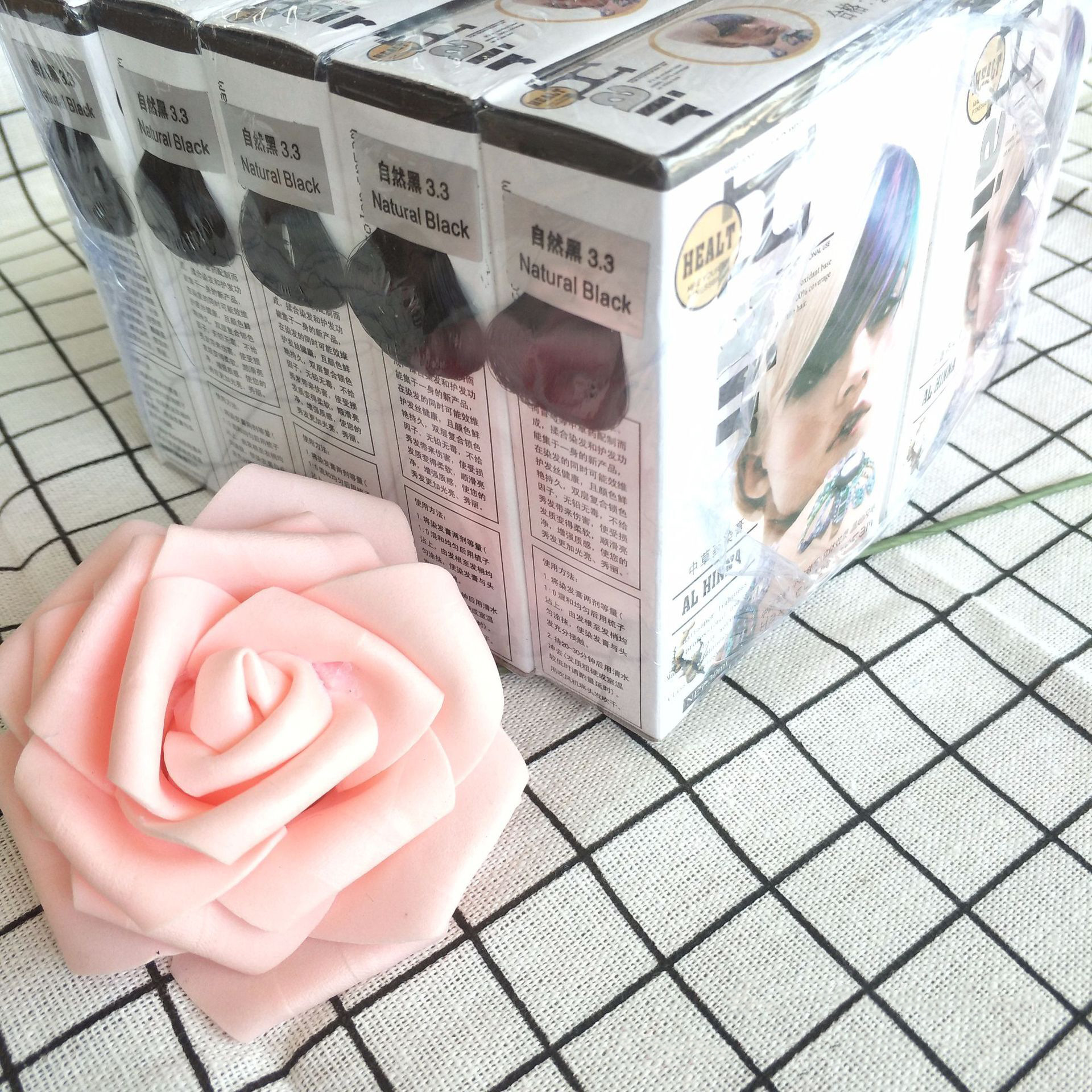 Chinese herbal dye cream Natural non-irritating pure black multi-color optional 30ml*2 hair color details Picture