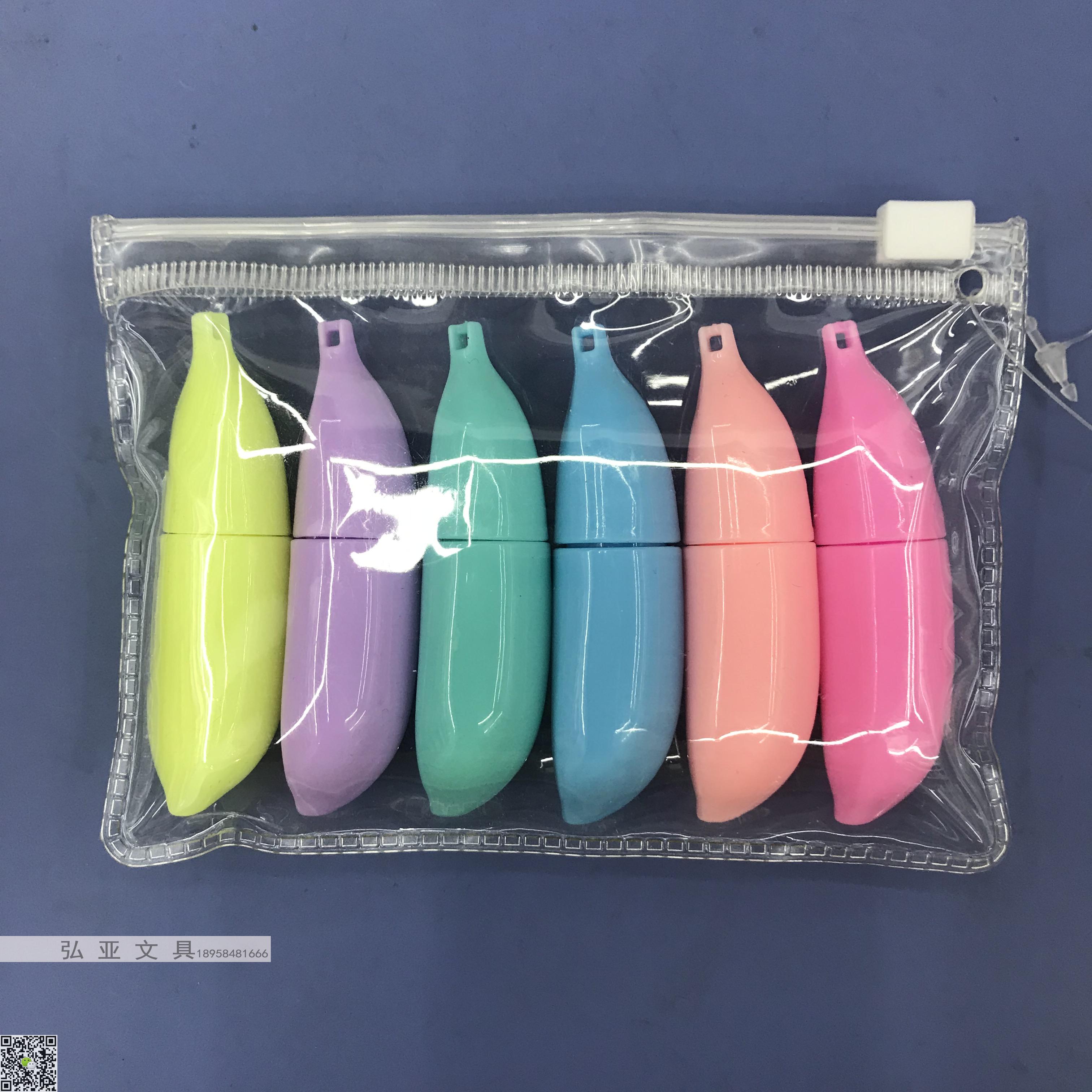 小熊 胡萝卜 糖果 巧克力 棒冰 小鱼荧光笔 各种造型迷你荧光笔白底实物图