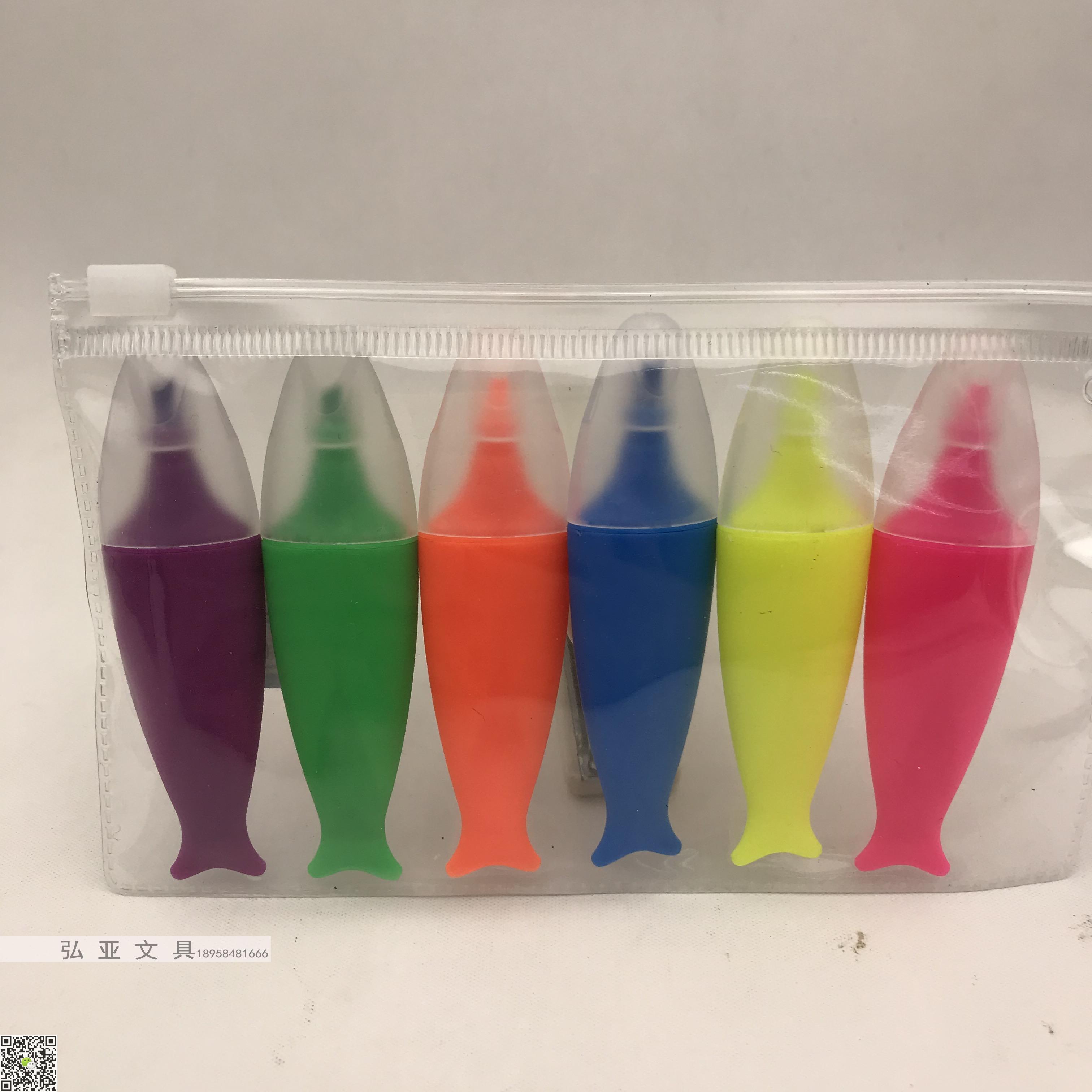 小熊 胡萝卜 糖果 巧克力 棒冰 小鱼荧光笔 各种造型迷你荧光笔产品图