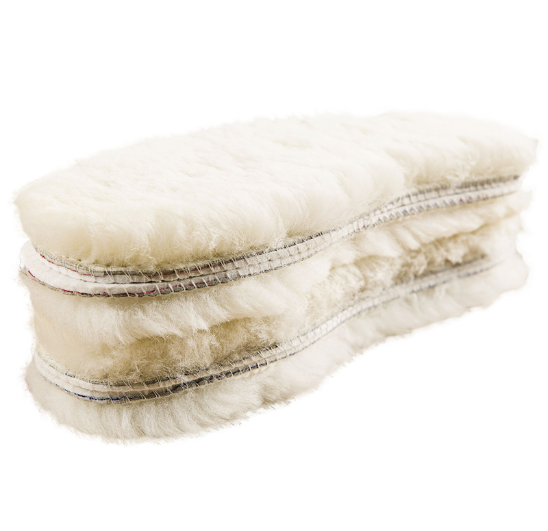 纯羊毛鞋垫皮毛一体真皮鞋垫棉鞋垫冬季保暖鞋垫批发防臭吸汗男女白底实物图