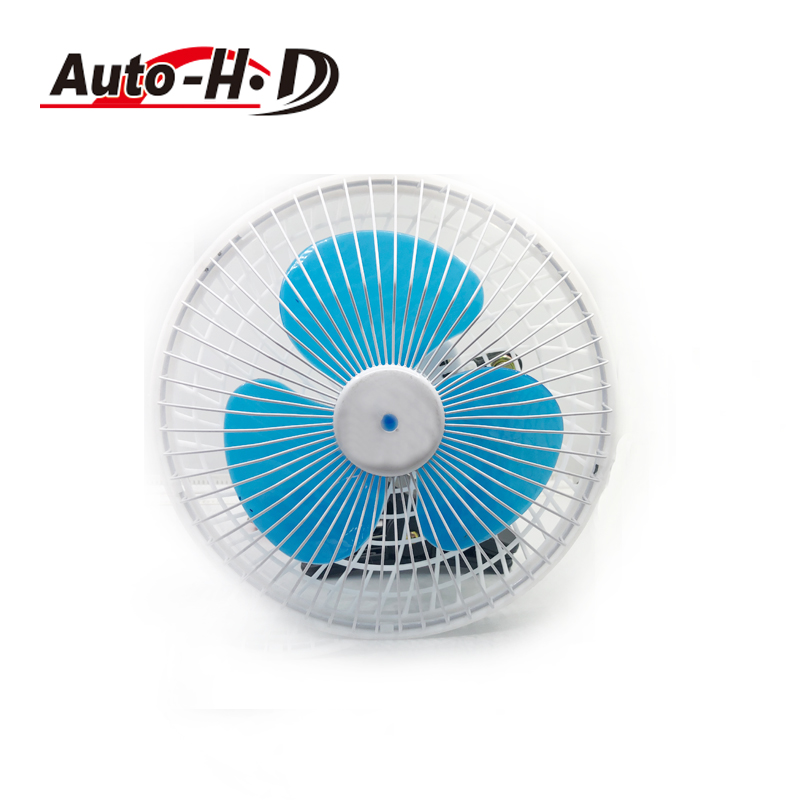 12v8寸车载电风扇24V大货车面包车用大风力制冷电扇可摇头风扇细节图