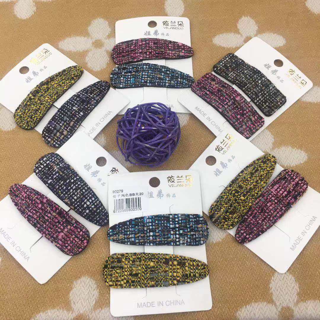 Original cebada suave chilibird tartan dos colores horquilla versión grande clip BB clip de reducción de edad de la academia clip de borde flequillo