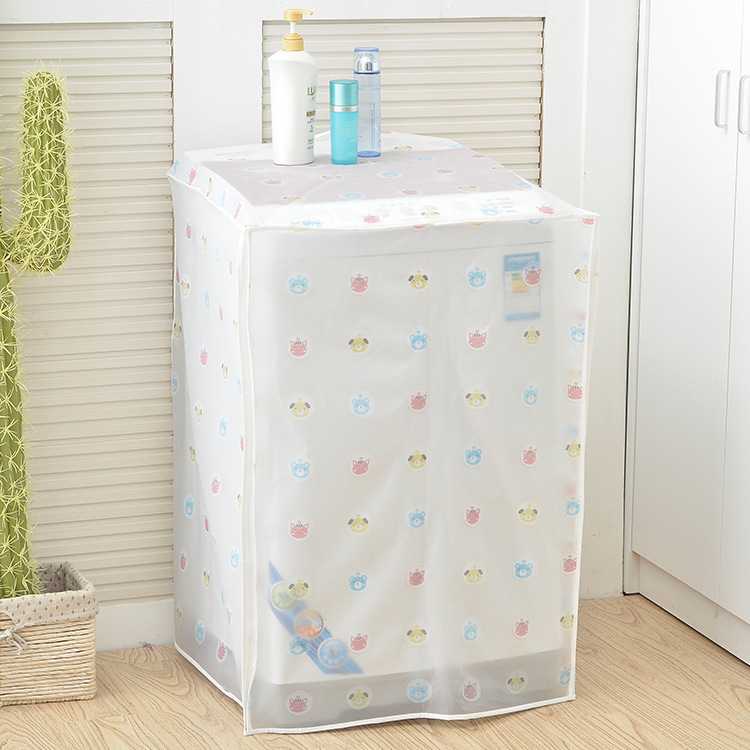 Transparent waterproof washing machine cover, household fully automatic agitator drum dust cover, washing machine case batch 171g Specification image