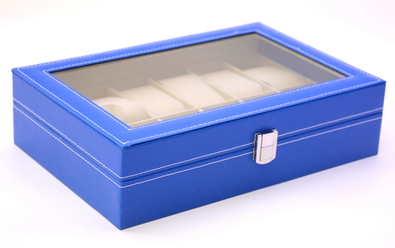 Watch box Large capacity fashion 8-bit watch display box Home storage watch gift box PU packing watch box