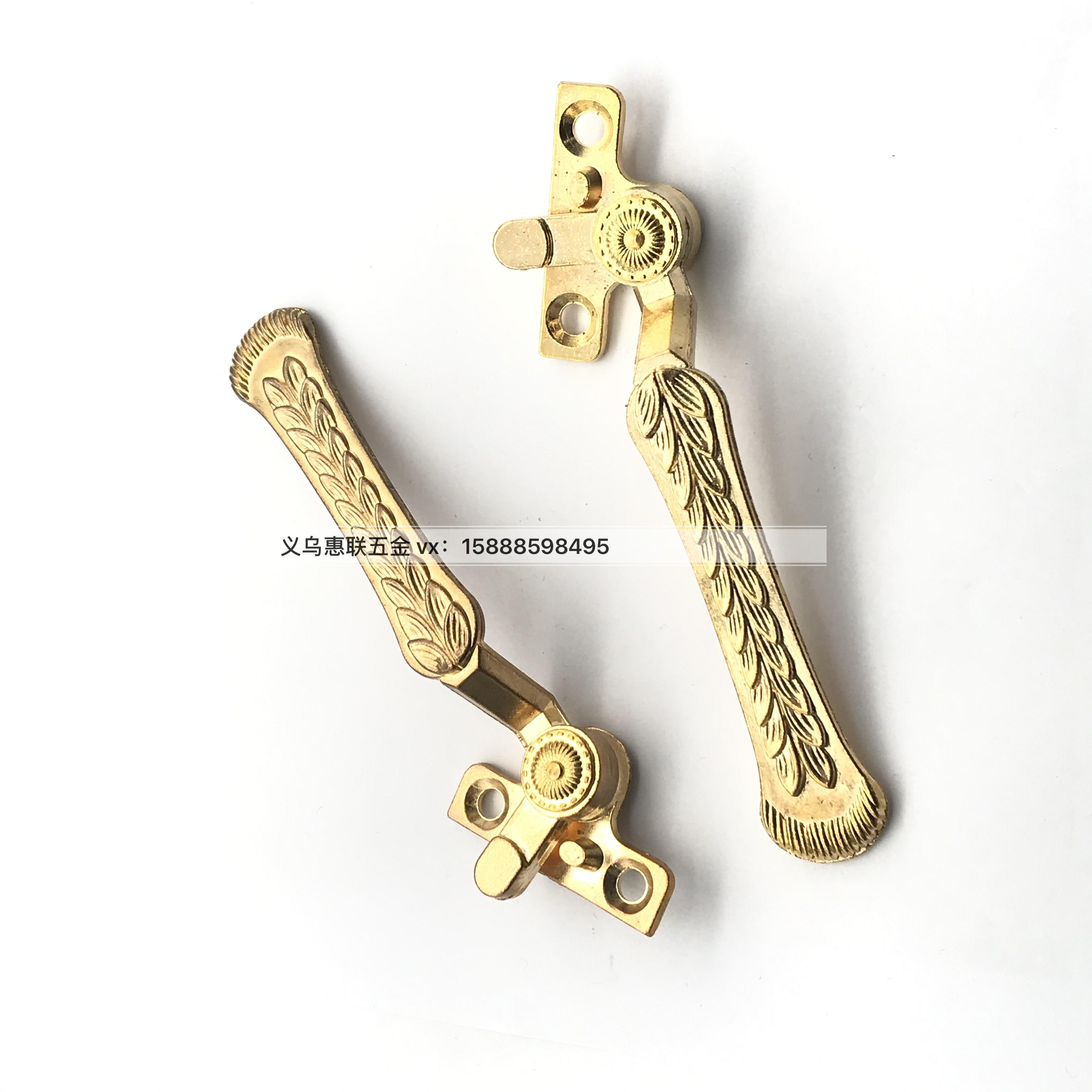 Shuzan European-style zinc-iron feather pattern window handle furniture hardware accessories Item Picture