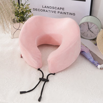 Cross-border slow rebound crystal velvet memory cotton U-shaped pillow nap travel plane pillow massage neck pillow neck pillow pillow