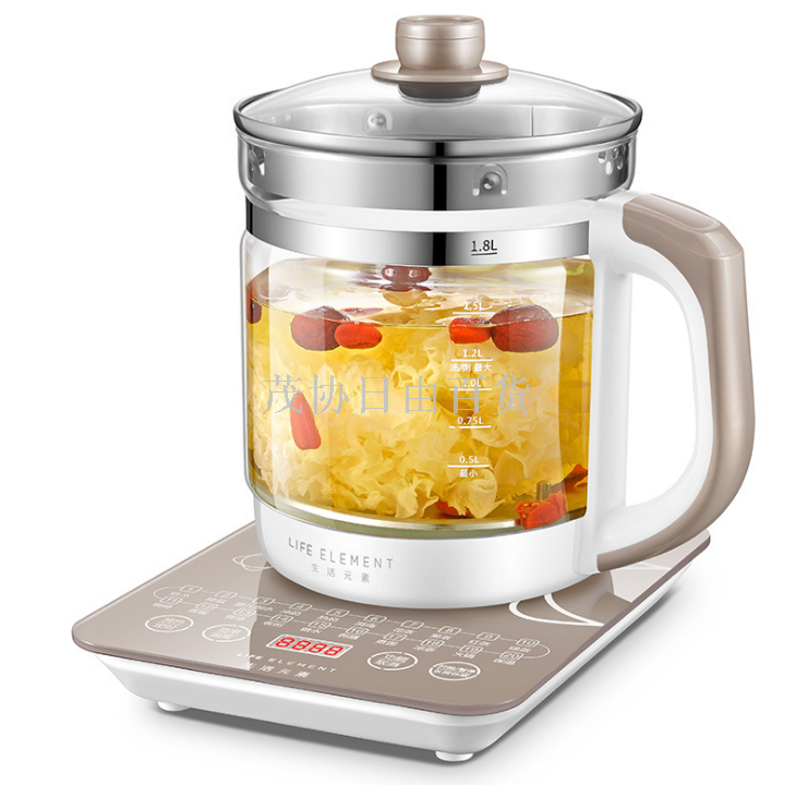 Life element health preservation pot, fully automatic thickened glass multi-functional tea brewer, kettle, flower teapot