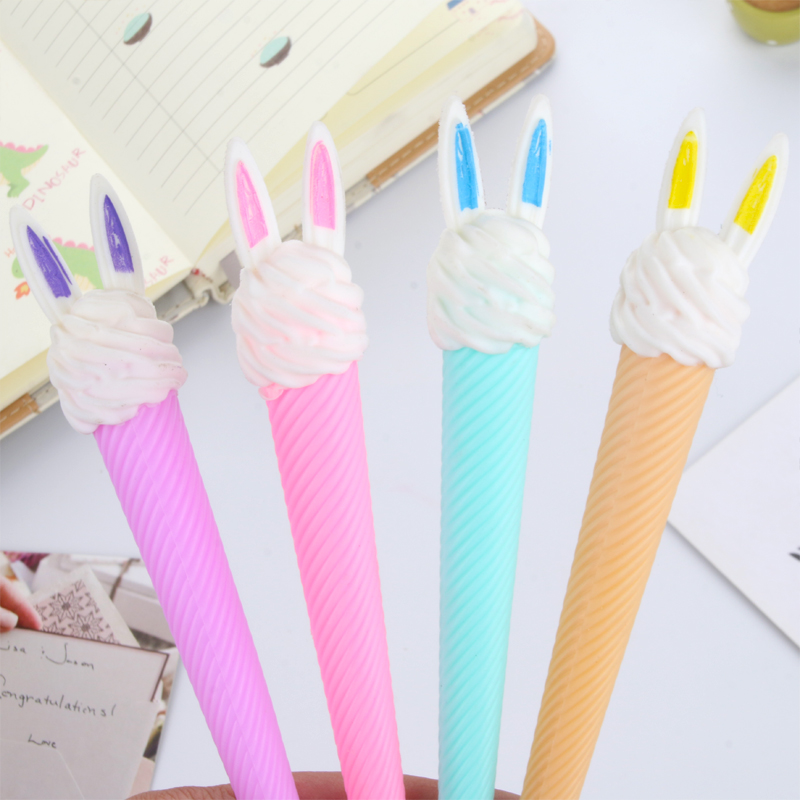 Japan and South Korea creative new cartoon rabbit ears ice cream neutral pen students learn stationery wholesale creative stationery thumbnail