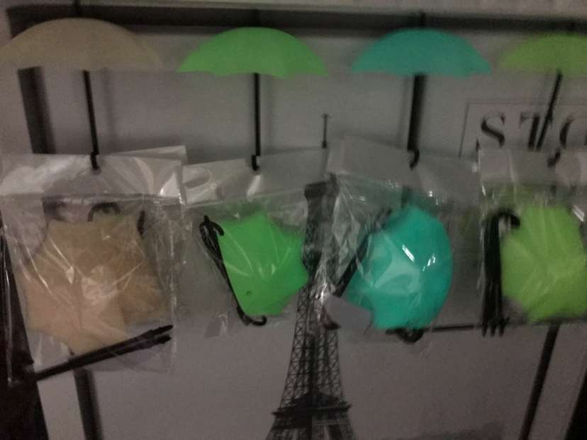 夜光雨伞可当挂钩一包三个细节图