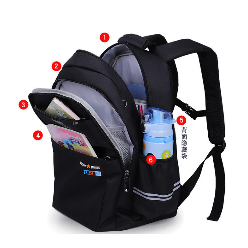 Authentic Cartoon Elementary School Boys And Girls 1-3-5 Grade Children's Backpack Boys Baby Lightweight Waterproof Bag details Picture