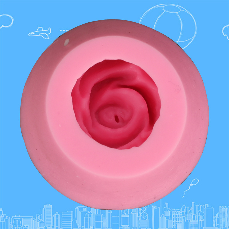 DIY烘焙模具批发 立体玫瑰花造型硅胶模 翻糖蛋糕模具蛋糕工具