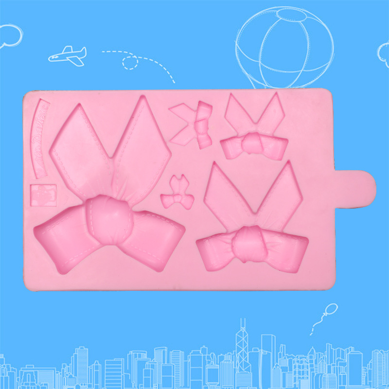 翻糖模 液态硅胶模具diy蛋糕模具蝴蝶结图案巧克力烘焙工具产品图